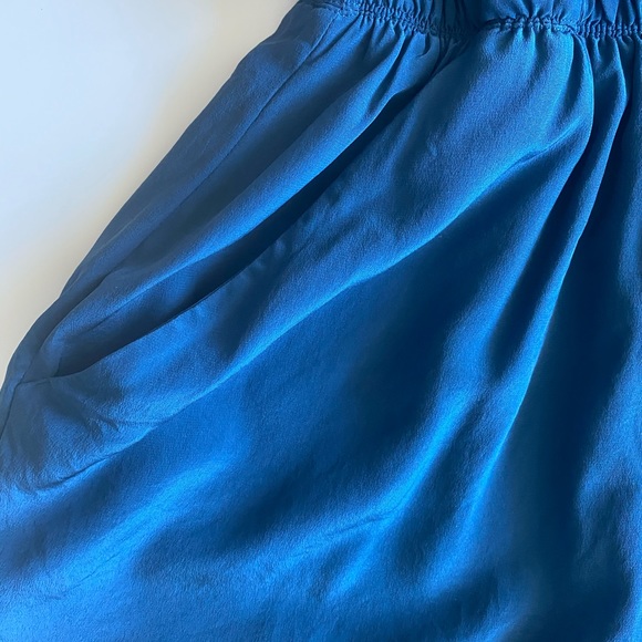 NWOT Aritzia Babaton Corbett Silk Romper in Blue - Picture 3 of 9